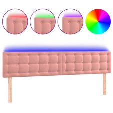 vidaXL rózsaszín bársony LED-es fejtámla 160x5x78/88 cm (3122105) ágy és ágykellék