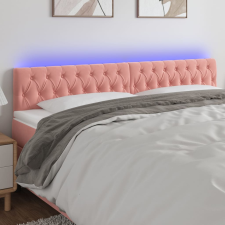 vidaXL rózsaszín bársony LED-es fejtámla 180 x 7 x 78/88 cm ágy és ágykellék