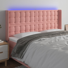 vidaXL rózsaszín bársony LED-es fejtámla 183x16x118/128 cm ágy és ágykellék