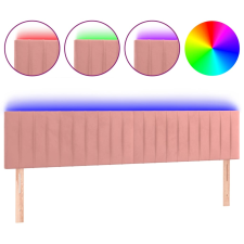 vidaXL rózsaszín bársony LED-es fejtámla 200x5x78/88 cm (3121921) ágy és ágykellék