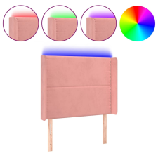 vidaXL rózsaszín bársony LED-es fejtámla 83x16x118/128 cm (3123943) ágy és ágykellék