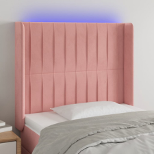 vidaXL rózsaszín bársony LED-es fejtámla 93x16x118/128 cm ágy és ágykellék