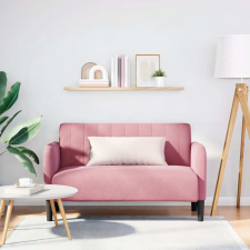 vidaXL rózsaszín bársony loveseat kanapé 109 cm bútor