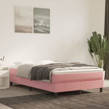 vidaXL Rózsaszín bársony rugós ágykeret 120 x 200 cm ágy és ágykellék