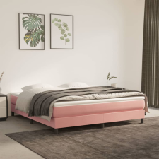 vidaXL rózsaszín bársony rugós ágykeret 180x200 cm ágy és ágykellék