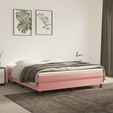 vidaXL rózsaszín bársony zsebrugós ágymatrac 160x200x20 cm ágy és ágykellék