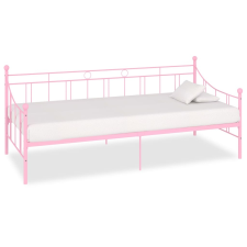 vidaXL rózsaszín fém kanapéágy-keret 90 x 200 cm ágy és ágykellék