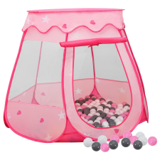 vidaXL rózsaszín gyerekjátszósátor 250 labdával 102 x 102 x 82 cm játszósátor, alagút