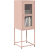 vidaXL rózsaszín hidegen hengerelt acél tálalószekrény 36x39x107 cm (853399)