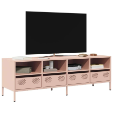 vidaXL rózsaszín hidegen hengerelt acél TV-szekrény 135x39x43,5 cm bútor