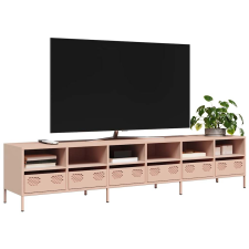 vidaXL rózsaszín hidegen hengerelt acél TV-szekrény 202x39x43,5 cm bútor