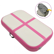 vidaXL Rózsaszín PVC felfújható tornamatrac pumpával 60 x 100 x 10 cm jóga felszerelés