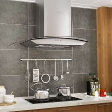 vidaXL rozsdamentes acél, fali páraelszívó 90 cm 756 m³/óra LED páraelszívó