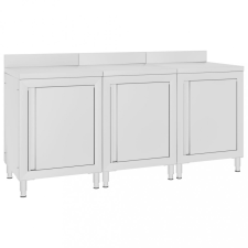 vidaXL Rozsdamentes acél kereskedelmi munkapultszekrény 180x60x96 cm bútor