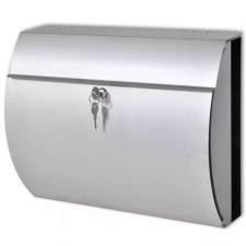 vidaXL Rozsdamentes acél postaláda postaláda