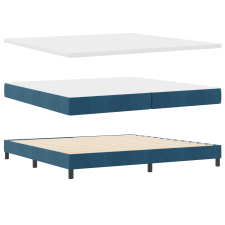 vidaXL Rugalmas Ágy Matrac Ezüstkék 200x200 cm Bársonyos (3340410) ágy és ágykellék