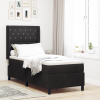 vidaXL Rugós Ágy Matraccal Fekete 80x200 cm Bársony