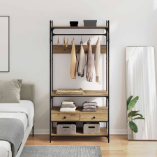 vidaXL Ruhásszekrény fiókkal kézműves tölgy 89 x 39 x 184.5 cm Faanyag bútor