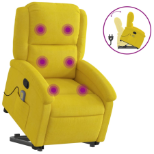 vidaXL sárga bársony felállást segítő dönthető masszázsfotel (3204318) masszázsfotel