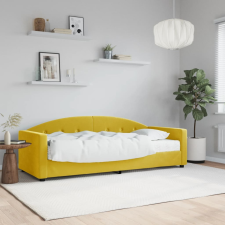 vidaXL sárga bársony heverő matraccal 80 x 200 cm ágy és ágykellék
