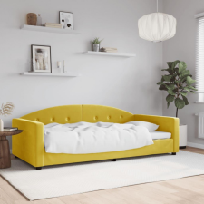 vidaXL sárga bársony kanapéágy 100 x 200 cm ágy és ágykellék