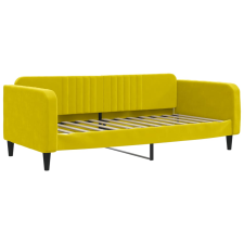 vidaXL sárga bársony kanapéágy 90 x 200 cm (354091) ágy és ágykellék