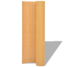 vidaXL sárga kétoldalas PVC kerti kerítés 90 x 500 cm (43629) kerti bútor