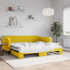 vidaXL sárga kihúzható bársonyheverő 100 x 200 cm