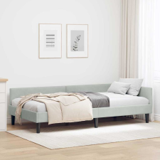 vidaXL Sarok Ágykeret fejtámlával Világosszürke 90 x 190 cm ágy és ágykellék