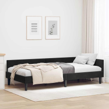 vidaXL Sarok Ágykeret Fekete 100 x 200 cm Bársony és Mérnökölt fa ágy és ágykellék