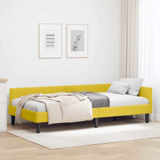vidaXL Sarok Ágykeret Sárga 90 x 190 cm Bársony és Mérnökölt fa ágy és ágykellék