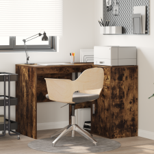 vidaXL Sarok Íróasztal Füstölt Tölgy 102x88x75 cm Hajlított Fa íróasztal