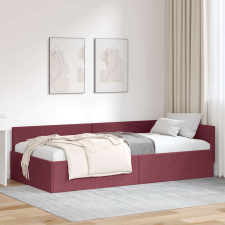 vidaXL Sarokágy keret bordó 80 x 200 cm Szövet és Mérnöki Fa ágy és ágykellék