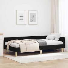 vidaXL Sarokágy keret Egyéb Fekete 90 x 200 cm Szövet és mérnöki fa ágy és ágykellék