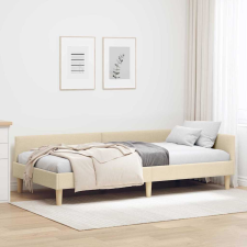vidaXL Sarokágy keret Egyéb Krém 100 x 200 cm Szövet és mérnöki fa ágy és ágykellék