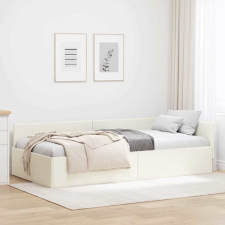 vidaXL Sarokágy keret Egyéb Krém 90 x 200 cm Velúr és műnyír ágy és ágykellék