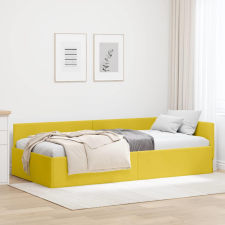 vidaXL Sarokágy keret Egyéb Sárga 90 x 190 cm Velúr és műnyír ágy és ágykellék