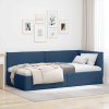 vidaXL Sarokágy keret fejtámlával Kék 90 x 200 cm szövet