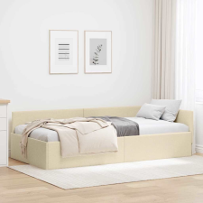vidaXL Sarokágy keret Krém 80 x 200 cm Szövet és Mérnöki Fa ágy és ágykellék