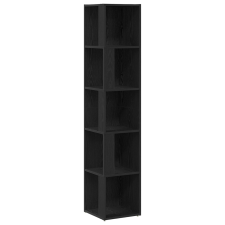 vidaXL Sarokszekrény Fekete Tölgy 33x33x164,5 cm Műszaki Fa (862693) bútor