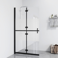 vidaXL selyemmatt ESG üveg összecsukható zuhanyfal 90 x 190 cm kád, zuhanykabin