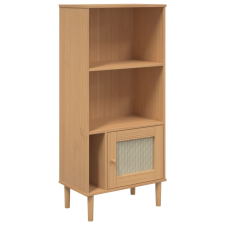 vidaXL SENJA barna rattanhatású tömör fenyő könyvszekrény 60x35x130 cm (358058) bútor