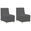 vidaXL Sofa Chiar 2 pcs Sötétszürke 55 x 74 x 82 cm Bársony anyag (3399777)