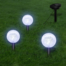 vidaXL Solar Bowl 3 LED Kerti Fény Napelemmel / kültéri lámpa kültéri világítás