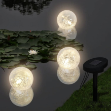 vidaXL Solar Bowl 3 LED Lebegő Labda Úszómedencéhez / kültéri lámpa kültéri világítás
