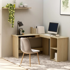 vidaXL sonoma színű forgácslap L-alakú sarok-íróasztal 120x140x75 cm íróasztal