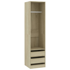 vidaXL sonoma színű forgácslap ruhásszekrény fiókokkal 50x50x200 cm (800615) bútor