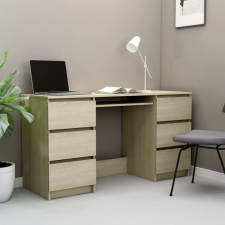 vidaXL Sonoma-tölgy forgácslap íróasztal 140 x 50 x 77 cm íróasztal
