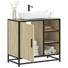 vidaXL sonoma tölgy szerelt fa fürdőszobai mosdószekrény 65x33x60 cm fürdőszoba bútor