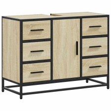 vidaXL sonoma tölgy szerelt fa fürdőszobai mosdószekrény 80x33x60 cm (849280) fürdőszoba bútor
